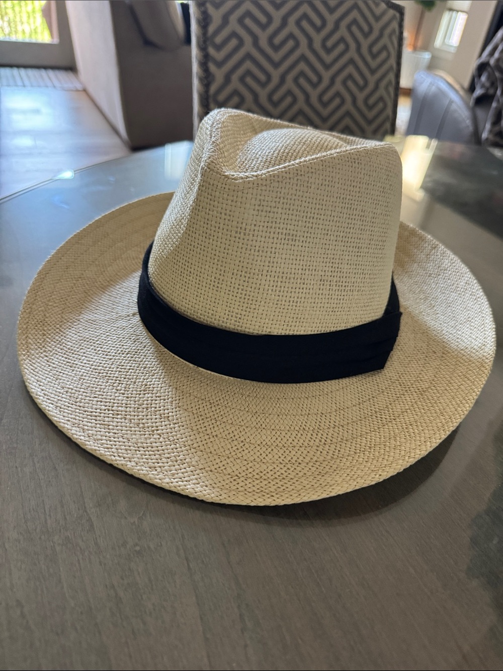 Classic Man made material Fedora Hat with Black Band